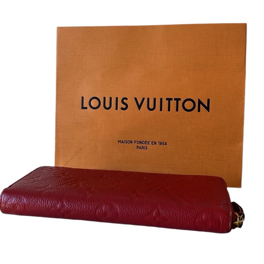 Louis Vuitton TN0196 Clemence red Monogram Empreinte Portefeuille leather Wallet